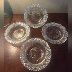 Fruit Bowls Anchor Hocking Miss America Pattern Vintage Depression Glass Set 4